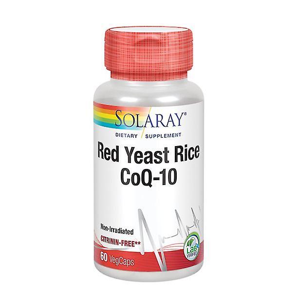 Solaray red yeast rice plus coq-10 | with niacin for added cardiovascular health support 60 vegetarian capsules on Productcaster.