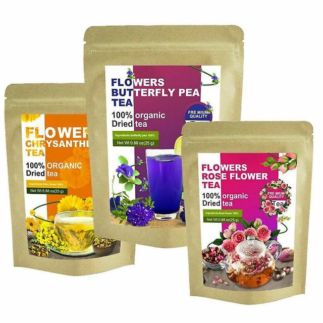 Beitong 1 Pack 25g Beauty Health Flower Tea Blue Butterfly Pea / rode Rose Buds / foetale Chrysanthemum Thee Detox &Beauty Drink Verbeter de slaap ... on Productcaster.