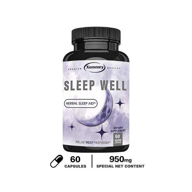 Vorallme Sleep Well Sleep Aid Supplement - Neobvyklé kapsuly na spanie. Upokojte sa, uvoľnite sa a zobuďte sa svieži. melatonín, valerián, harmanče... on Productcaster.