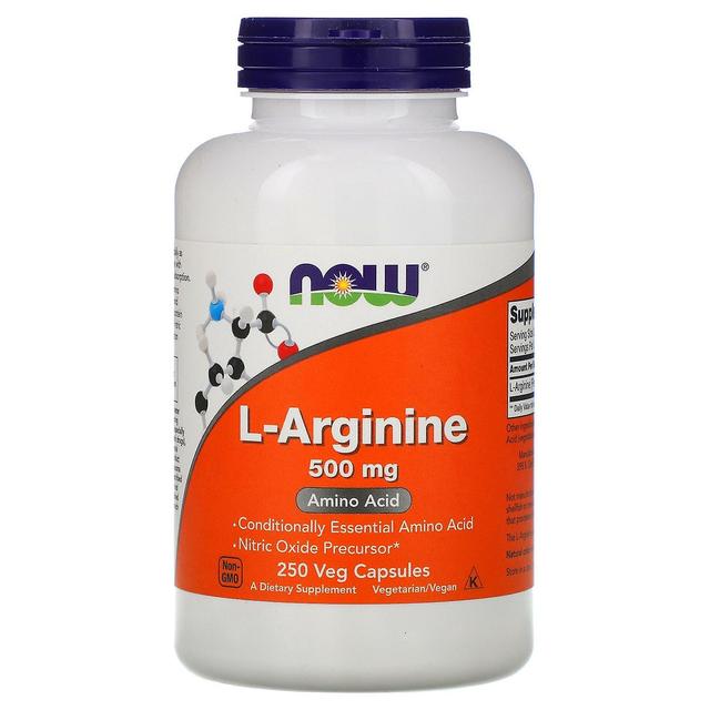 NOW Foods Nu voedingsmiddelen, L-Arginine, 500 mg, 250 Capsules on Productcaster.