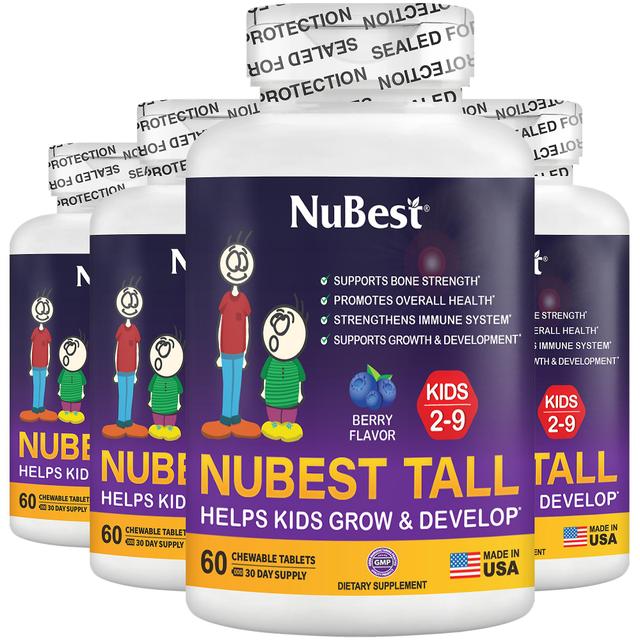 NuBest Tall Kids, Super Height Growth, Multivitamins For Kids Ages 2-9, Berry Flavor, 60 Chewable Tablets on Productcaster.