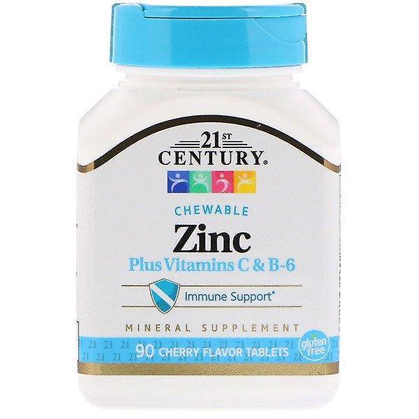 21st Century XXI secolo, vitamine di zinco plus C e B-6, sapore di ciliegia, 90 compresse masticabili on Productcaster.