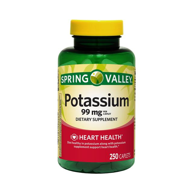 Spring valley potassium caplets, 99 mg, 250 ct on Productcaster.