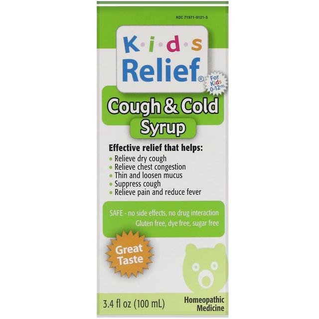 Homeolab Usa Homeolab EUA, Kids Relief, Tosse e xarope frio, Para Crianças 0-12 Anos, 3,4 fl oz (100 ml) on Productcaster.