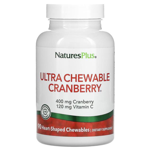 Nature's Plus NaturesPlus, Ultra Chewable Tranebær, 90 hjerteformede tyggetabletter on Productcaster.