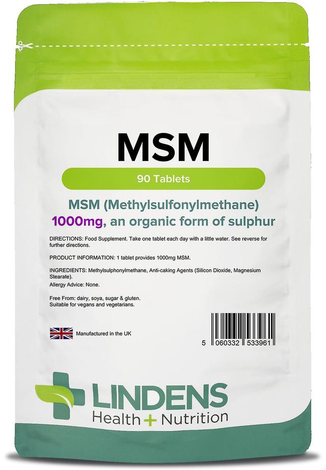 Lindens MSM 1000mg - 90 Tablets on Productcaster.