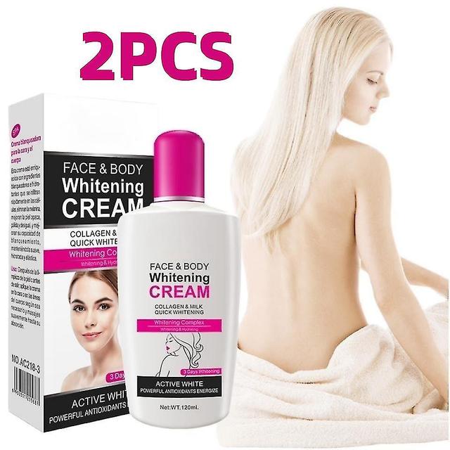 Clloio 2pcs Body Whitening Cream Underarm Armpit Knee Dark Skin Bleaching Intimate Lotion on Productcaster.