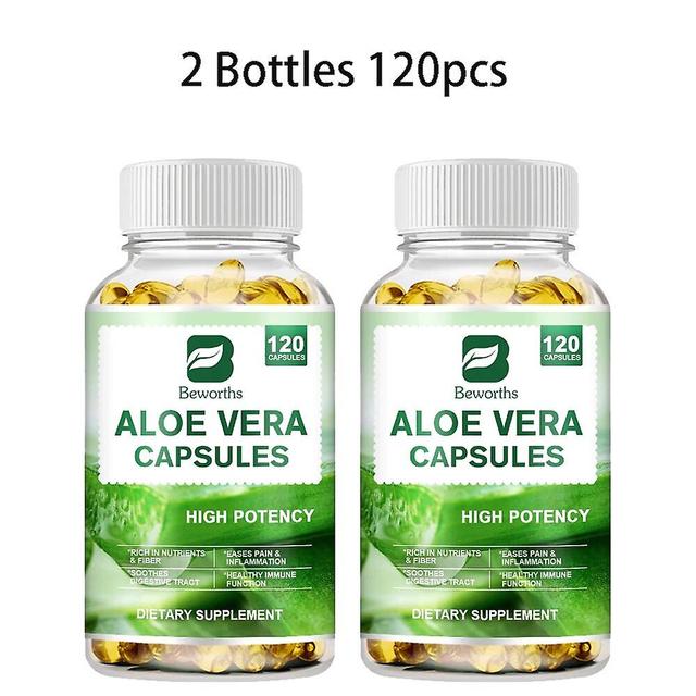 Tib Plant Aloe Vera Capsules Digestion Health Support Devil Figure Immune Function For Women & Man Health Supplement Tib 2 Bottles 120pcs on Productcaster.