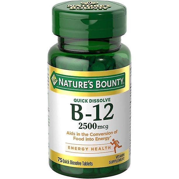 Natures Bounty Prírodná odmena vitamín b-12 rýchlo rozpustiť tablety, čerešňa, 2500 mcg, 75 ct on Productcaster.