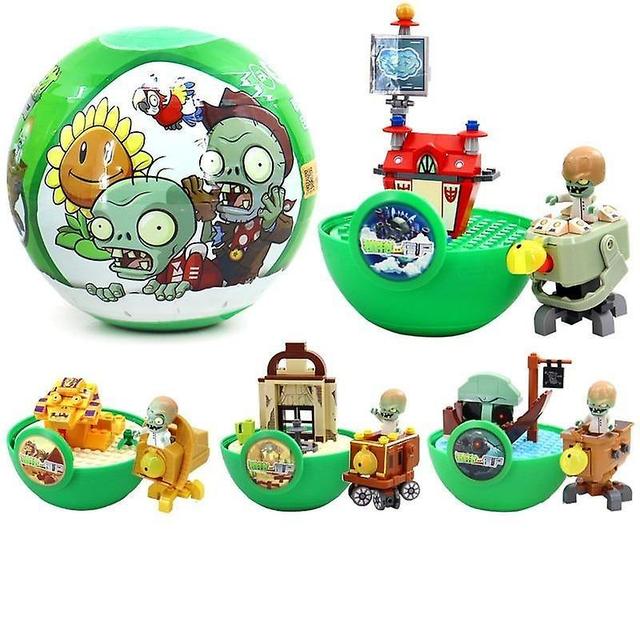 DeliaWinterfel Strange Fun- Egg Zombie, Building Blocks, Blind Box Plants, Capsule Full set of 4 on Productcaster.