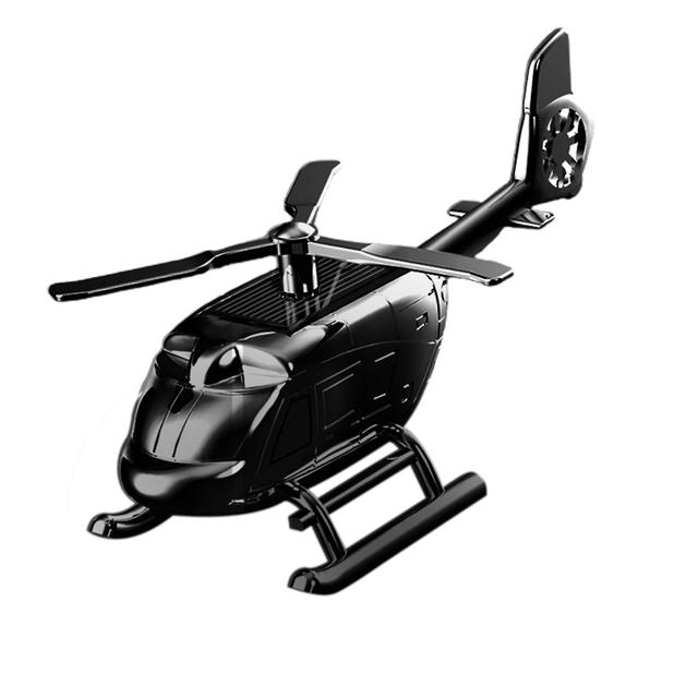 Car Aromatherapy Decoration Solar Helicopter Metal Alloy Pe Zinc Supplies black on Productcaster.