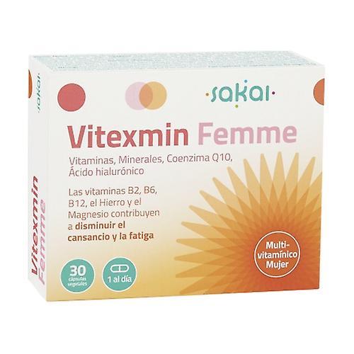 Sakai Vitexmin femme female health 30 vegetable capsules on Productcaster.