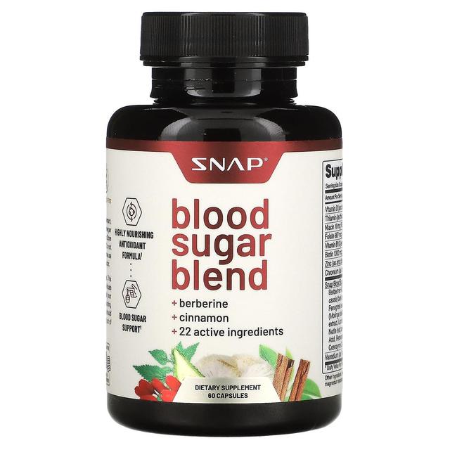 Snap Supplements Snap Suplementos, Mistura de açúcar no sangue, 60 Cápsulas on Productcaster.