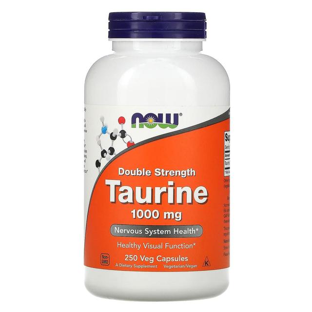 NOW Foods, Double Strength Taurin, 1.000 mg, 250 vegetarische Kapseln on Productcaster.