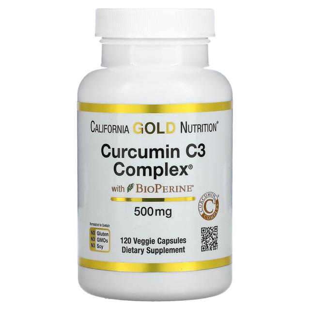 California Gold Nutrition, Curcumina C3 Complex com BioPerine, 500 mg, 120 cápsulas vegetais on Productcaster.