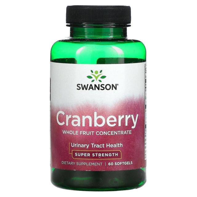 Swanson, Cranberry, Whole Fruit Concentrate, Super Strength, 60 Softgels on Productcaster.