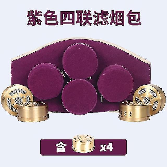 Exquisite Cn Herb Box Portable Moxibustion Cloth Smoke-free Thickening Multifunction Moxibustion Quadruple Moxibustion Garment purple on Productcaster.