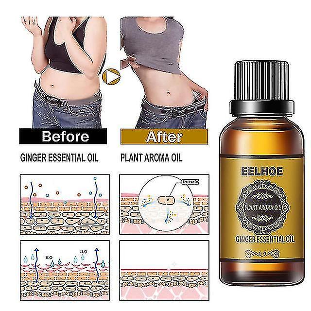 Ederfun 3pcs Eelhoe Belly Drainage Ginger Oil, Lymphatic Drainage Ginger Oil, Slimming Tummy Ginger Oil, 10ml,30ml Natural Drainage Ginger Oil Esse... on Productcaster.