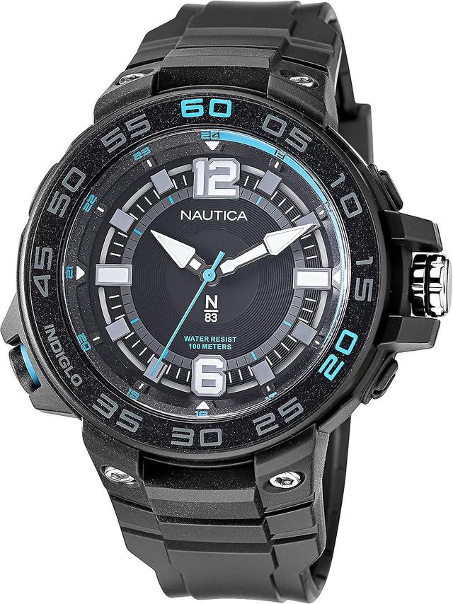 Nautica herreklokke NAPCNF109 svart on Productcaster.