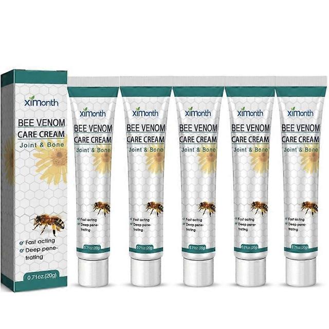 5pcs Venenos de abeja Crema para las articulaciones Crema para la terapia de las articulaciones y los huesos Tratamientos de masaje Crema Salud óse... on Productcaster.