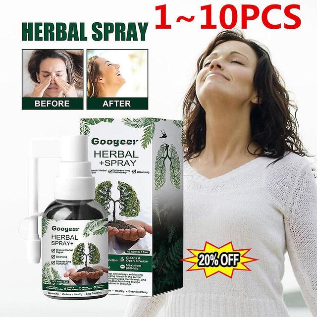 Respinature Herbal Lung Cleanse Mist - Suporte Pulmonar Poderoso, Herbals Care Spray 10PCS on Productcaster.