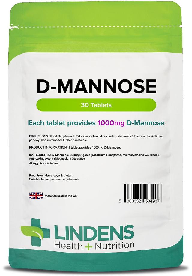 Lindens D-Mannose 1000mg - 30 Tablets on Productcaster.