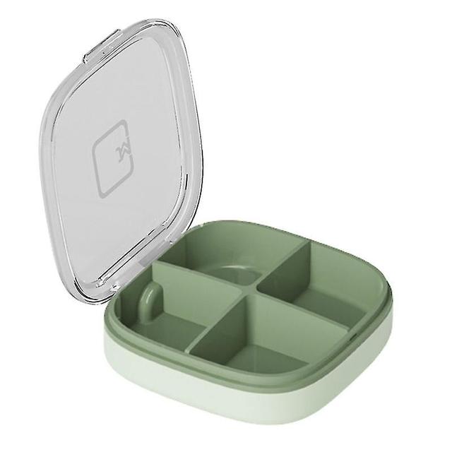 Portable 4/6 Comments Pill Izer - Medicine Stora Box Green S on Productcaster.