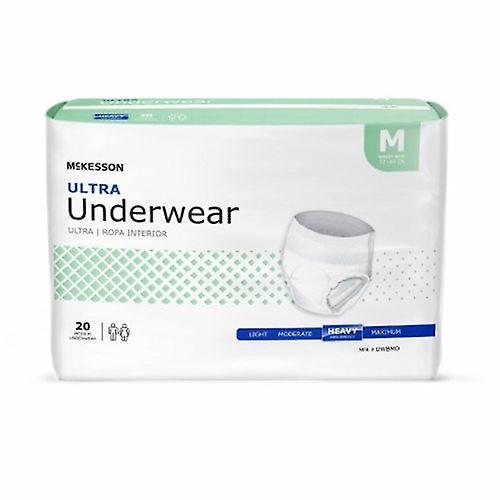 McKesson Unisex Adulto Absorvente Underwear Ultra Pull On com Tear Away Costuras Média Descartável Pesada, Contagem de 4 (Pacote de 1) on Productcaster.