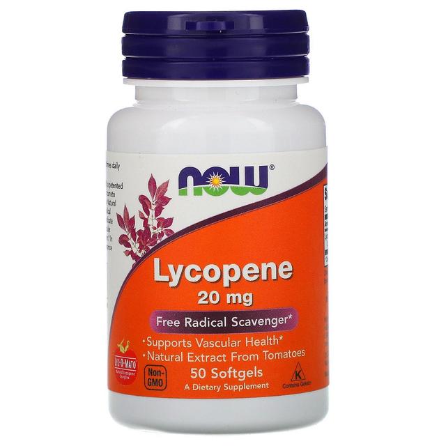 NOW Foods Nu Fødevarer, Lycopen, 20 mg, 50 Softgels on Productcaster.