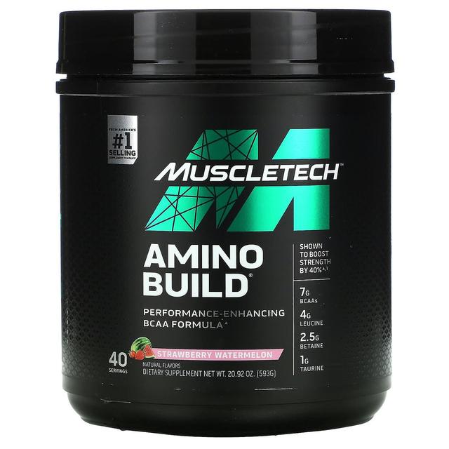 MuscleTech, Amino Build, Aardbei Watermeloen, 20.92 oz (593 g) on Productcaster.