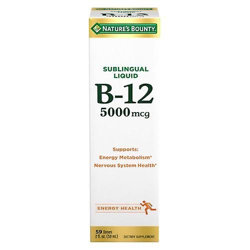 Natures Bounty Nature's Bounty Nature's B-12 Sublingual Liquid, 5000 mcg, Natural Berry Flavor 2 oz (Paquete de 1) on Productcaster.