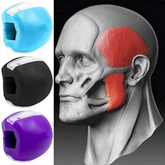 Kaaklijn Exerciser voor mannen en vrouwen, Siliconen kaak Exerciser Double Chin Eliminator Face Lift Skin Fir zwart-blauw-paars on Productcaster.