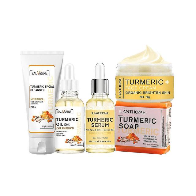 Turmeric Skin Care Set Turmeric Extract + Turmeric Essence + Turmeric Soap + Turmeric Facial Cleanse on Productcaster.