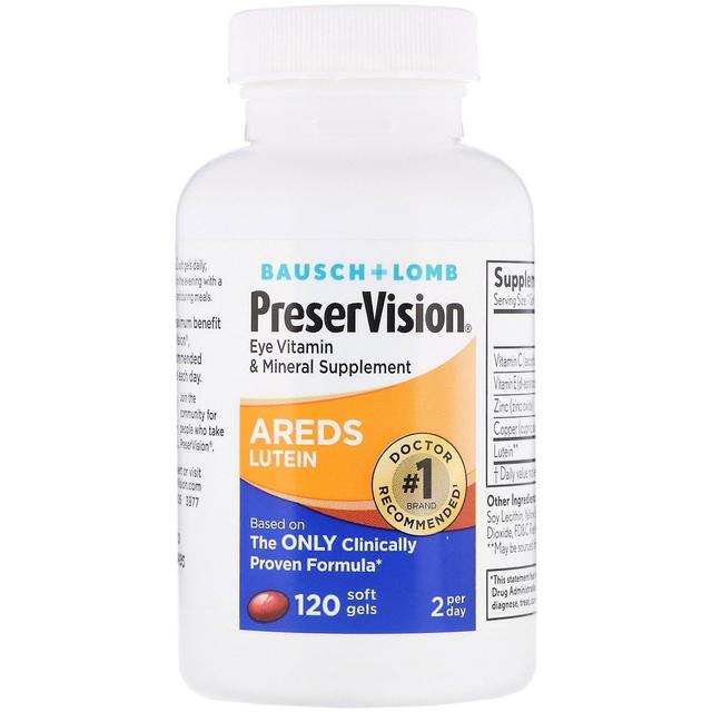 Bausch & Lomb, AREDS Lutein, 120 Soft Gels on Productcaster.