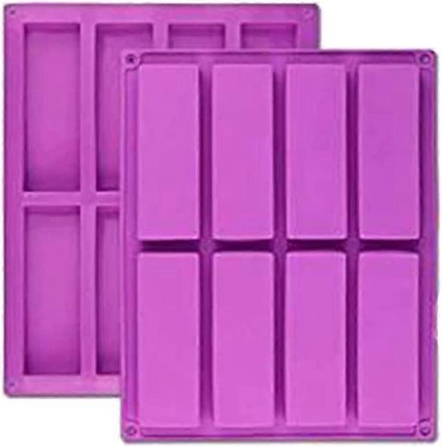 2pcs 8 Cavity Large Rectangle Granola Bar Silicone Moulds for Nutrition/Cereal Bar Making on Productcaster.