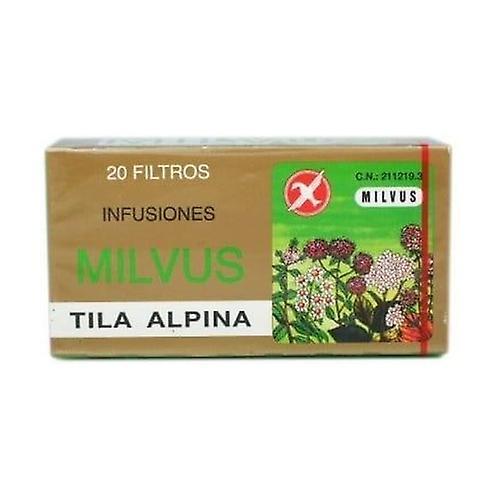 Milvus Alpine lime blossom with orange blossom petals 20 infusion bags on Productcaster.