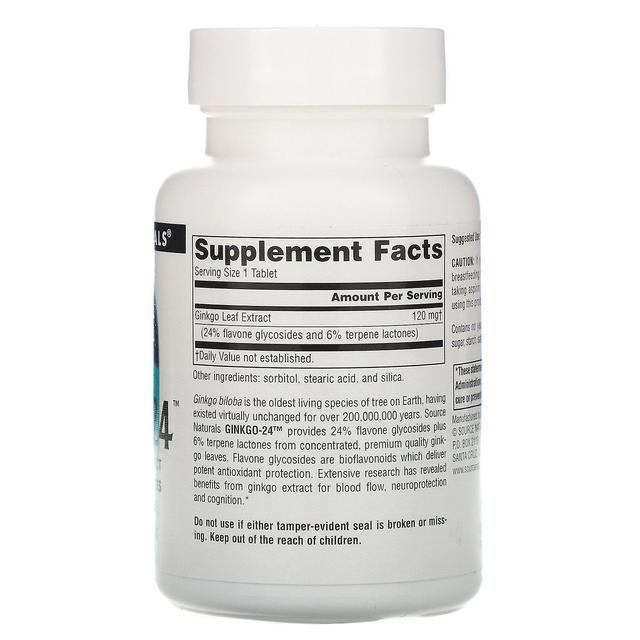 Source Naturals, Ginkgo-24, 120 mg, 120 Tablets on Productcaster.