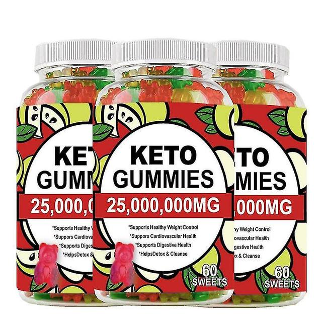 3bottles Ketone Gummies Apple Cider Vinegar Keto Bear & Boost Immune on Productcaster.