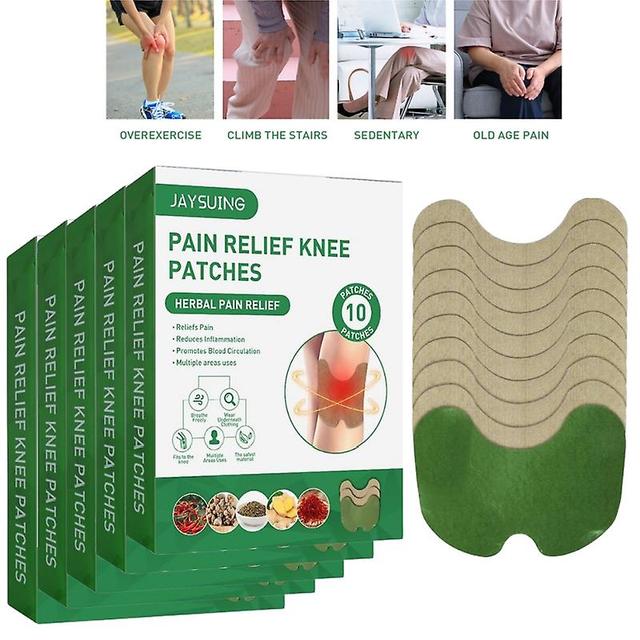 50pcs Wormwood Knee Patches Medical Arthritis Joint Treatment Plaster Herbs Muscle Analgesic Sticker Health Care on Productcaster.