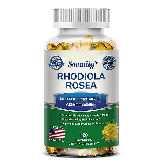 Sofirn Soomig Rhodiola Rosea Extract Supplement, Helps with Energy and Stress Management, Memory and Cognition, No Odor, Non-GMO 120 count-1 bottle on Productcaster.