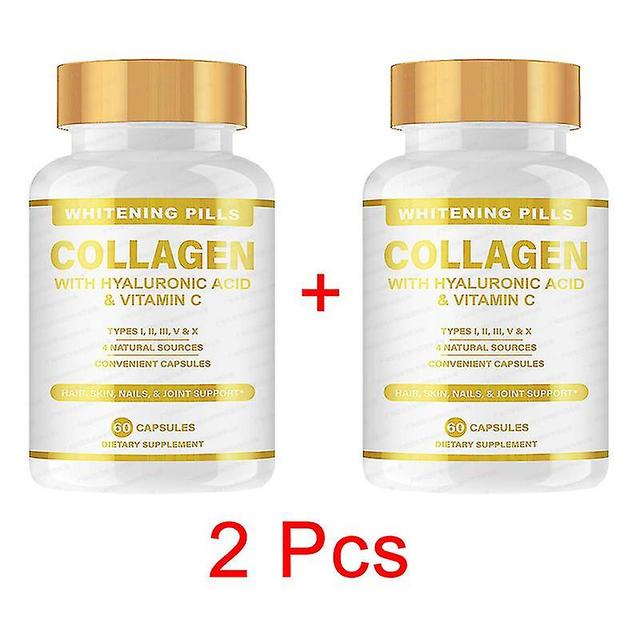 Vorallme 2 Bottle 120 Pills Skin Whitening Collagen Pills Vitamin C Whitening Wrinkle Prevention Hair Skin Nail Joint Support on Productcaster.