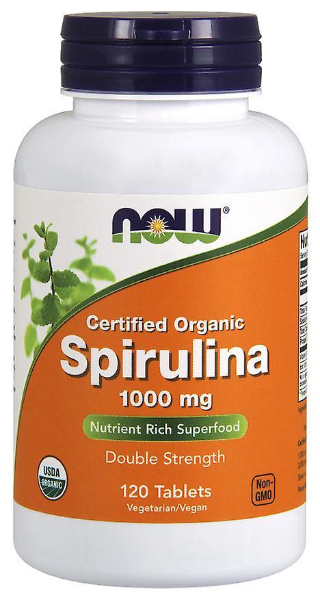 Now Foods Spirulina Certified Organic 1000 mg 120 Tablets 733739027153 on Productcaster.