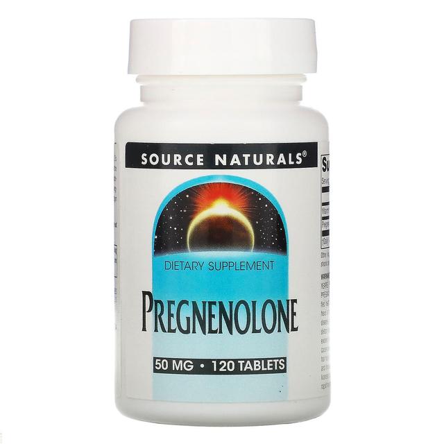 Source Naturals Lähde Naturals, Pregnenolone, 50 mg, 120 tablettia on Productcaster.