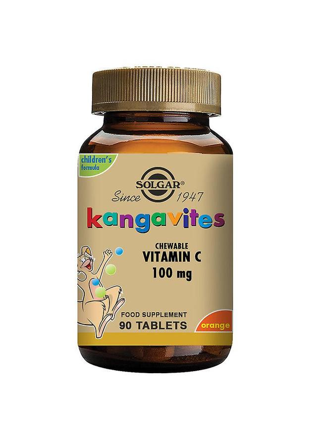 Solgar kangaviitit pureskeltava C-vitamiini 100mg oranssi 90-luku on Productcaster.