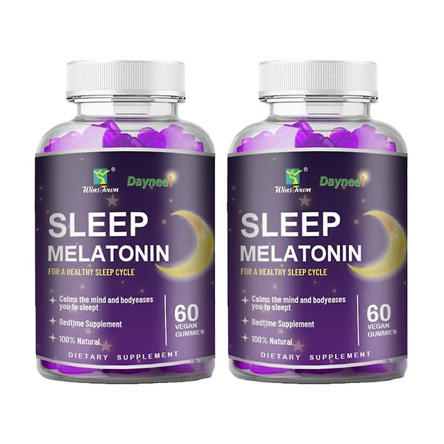 2 Pack Natural Melatonin Supplement, Improve Sleepvegan Melatonin Gummies on Productcaster.