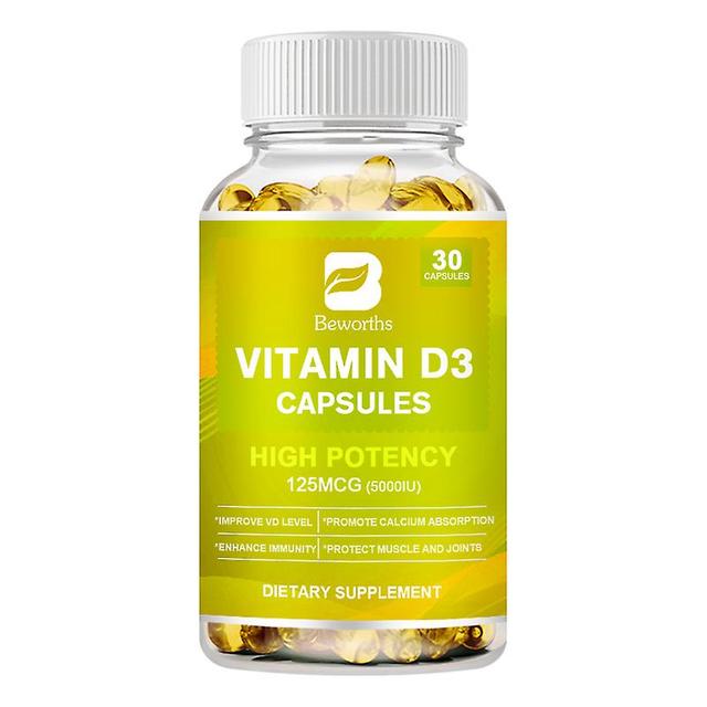 Visgaler Vitamin D3 Capsules Strengthens Bones, Teeth, Heart And Nerves, Enhances Immune System Function Supplement For Women & Men 30 pcs on Productcaster.