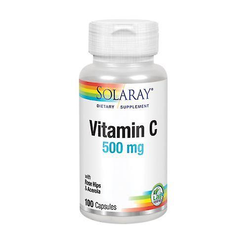 Solaray Vitamin C With Rose Hips & Acerola, 500 mg, 100 Caps (Pack of 4) on Productcaster.