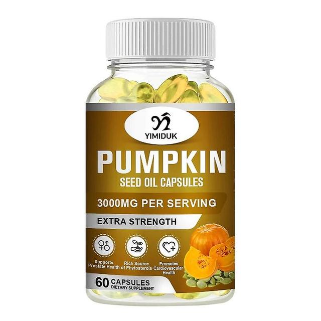 Vorallme Pumpkin Seed Oil 2000 Mg Supports Prostate Health 60/120 Capsules Improves Sperm Quality And Vitality 1 Bottles 60pcs on Productcaster.