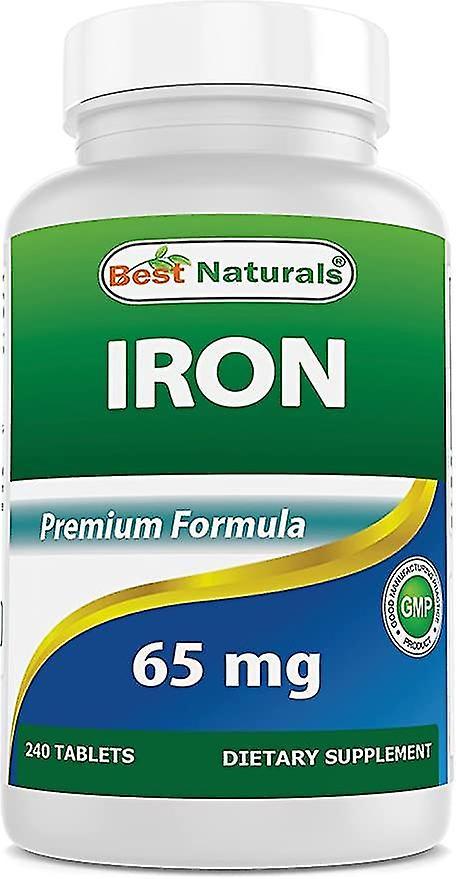 El mejor suplemento de hierro natural - 65 mg - 240 tabletas - sin OGM y sin gluten on Productcaster.