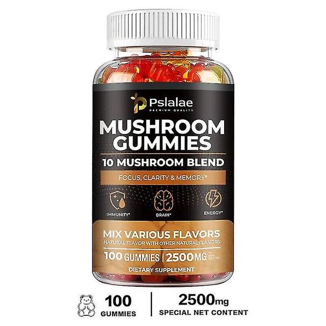 Mushroom Gummies 2500 mg - Nootropic hjernetilskud, der forbedrer fokus, hukommelse, klarhed og energi100 gummies on Productcaster.